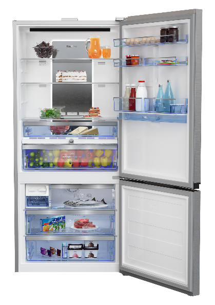 Réfrigérateur rétro, hauteur 105,5 cm, largeur 41 cm, deux portes, volume  total 92 litres, 181