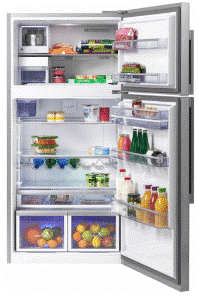 Réfrigérateur rétro, hauteur 105,5 cm, largeur 41 cm, deux portes, volume  total 92 litres, 181
